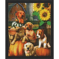 PixelHobby Autumn Puppies Mosaic Art Kit