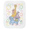 Baby By Herrschners Zoo Stack Baby Quilt Stamped Cross-Stitch Kit