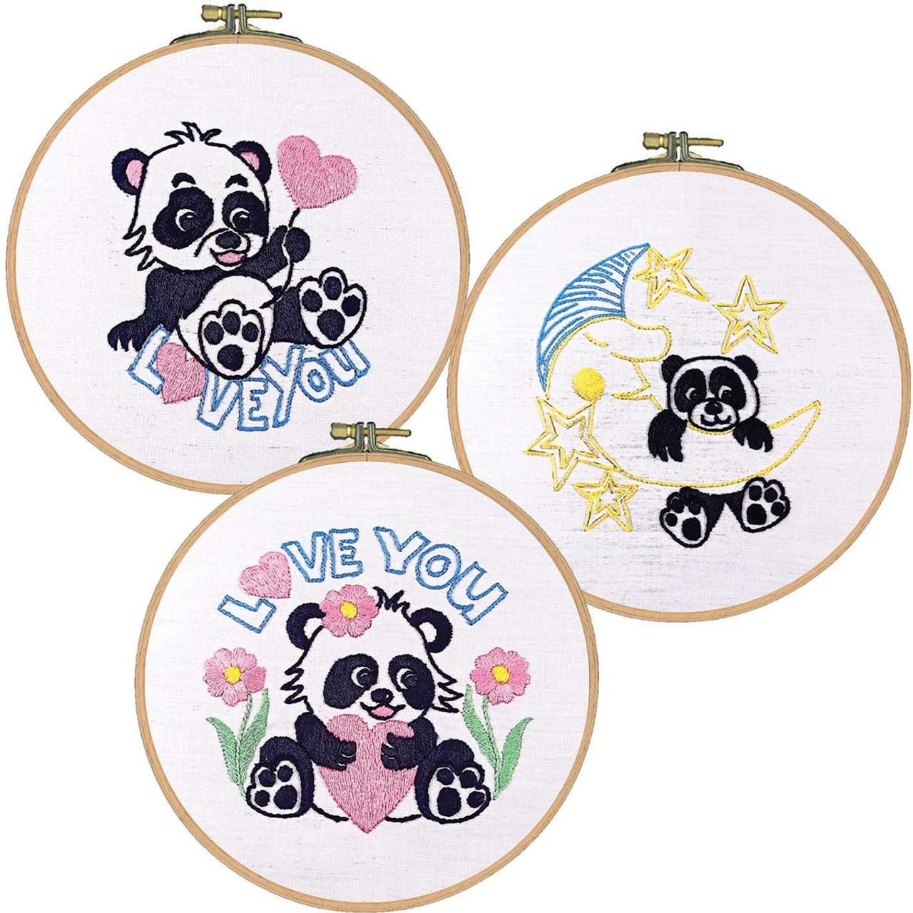 Craftways Panda Baby Hoop Set Stamped Embroidery 1 Craftways Panda Baby Hoop Set Stamped Embroidery