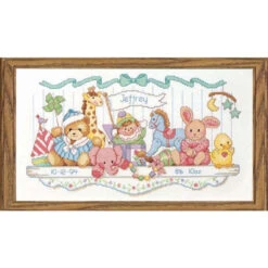 Dimensions Toy Shelf Birth Record Counted Cross-Stitch Kit