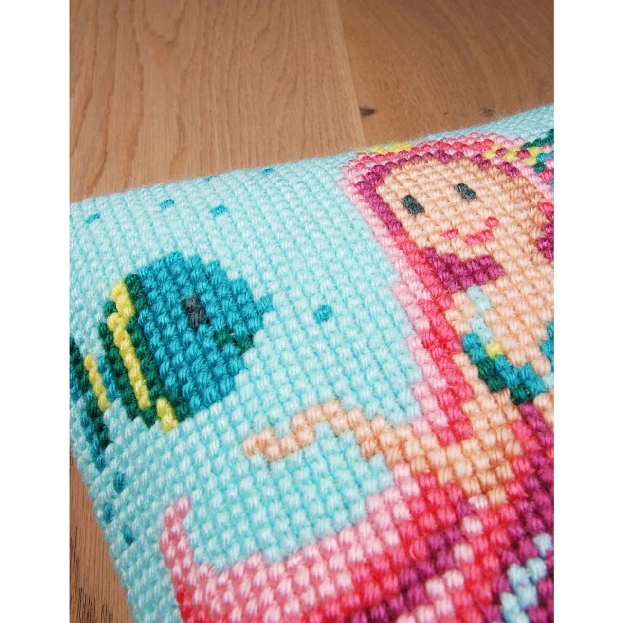 Vervaco Mermaid Pillow Cover Needlepoint Kit 2 Vervaco Mermaid Pillow Cover Needlepoint Kit - Image 2