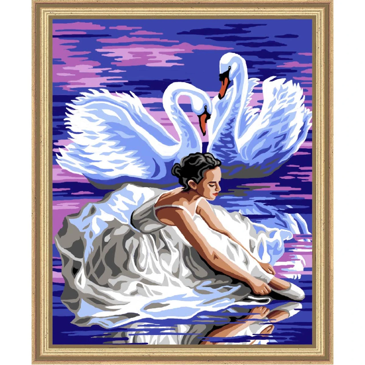 Orchidea Swan Lake Ballet Needlepoint Canvas 1 Orchidea Swan Lake Ballet Needlepoint Canvas