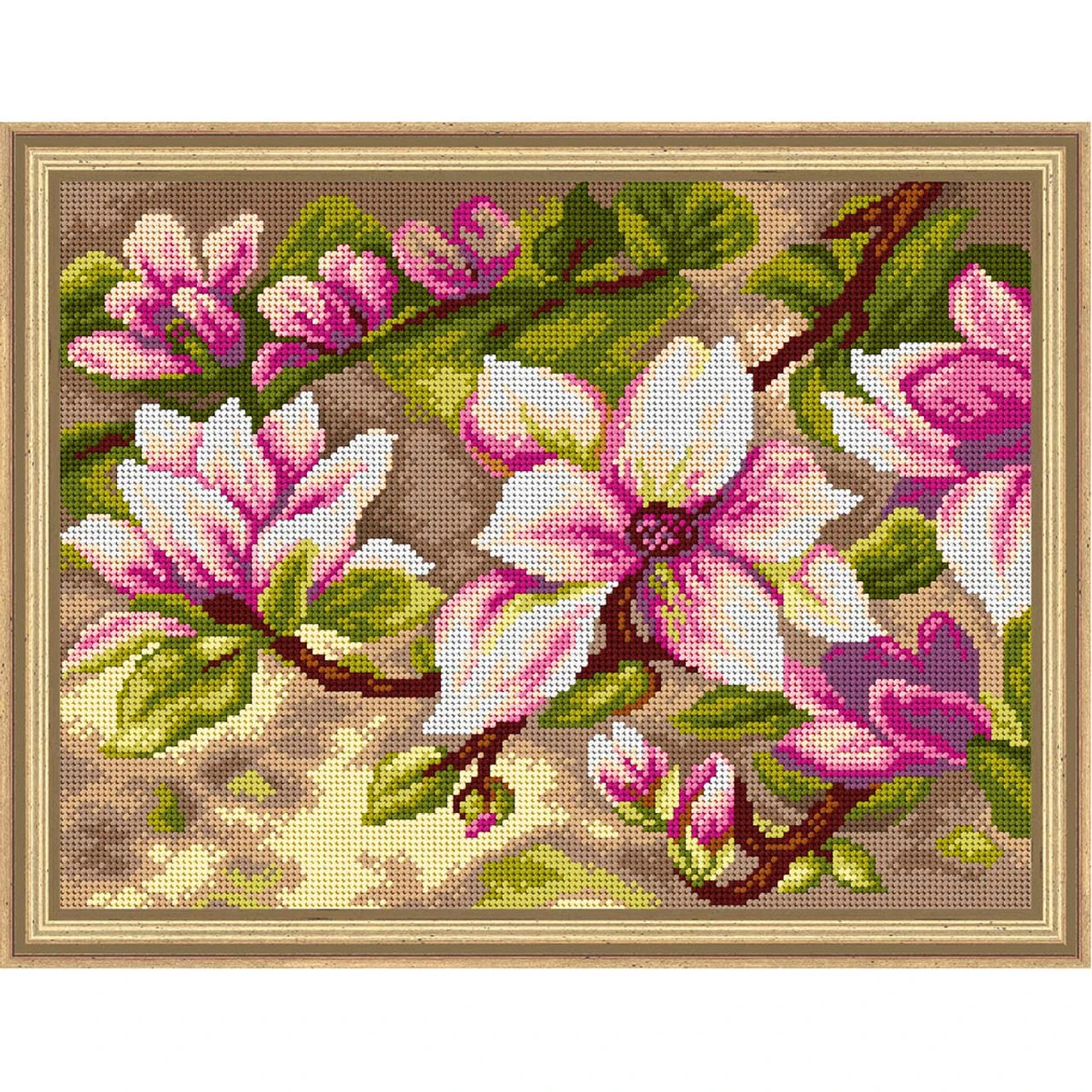 Orchidea Blooming Magnolia Needlepoint Canvas 1 Orchidea Blooming Magnolia Needlepoint Canvas