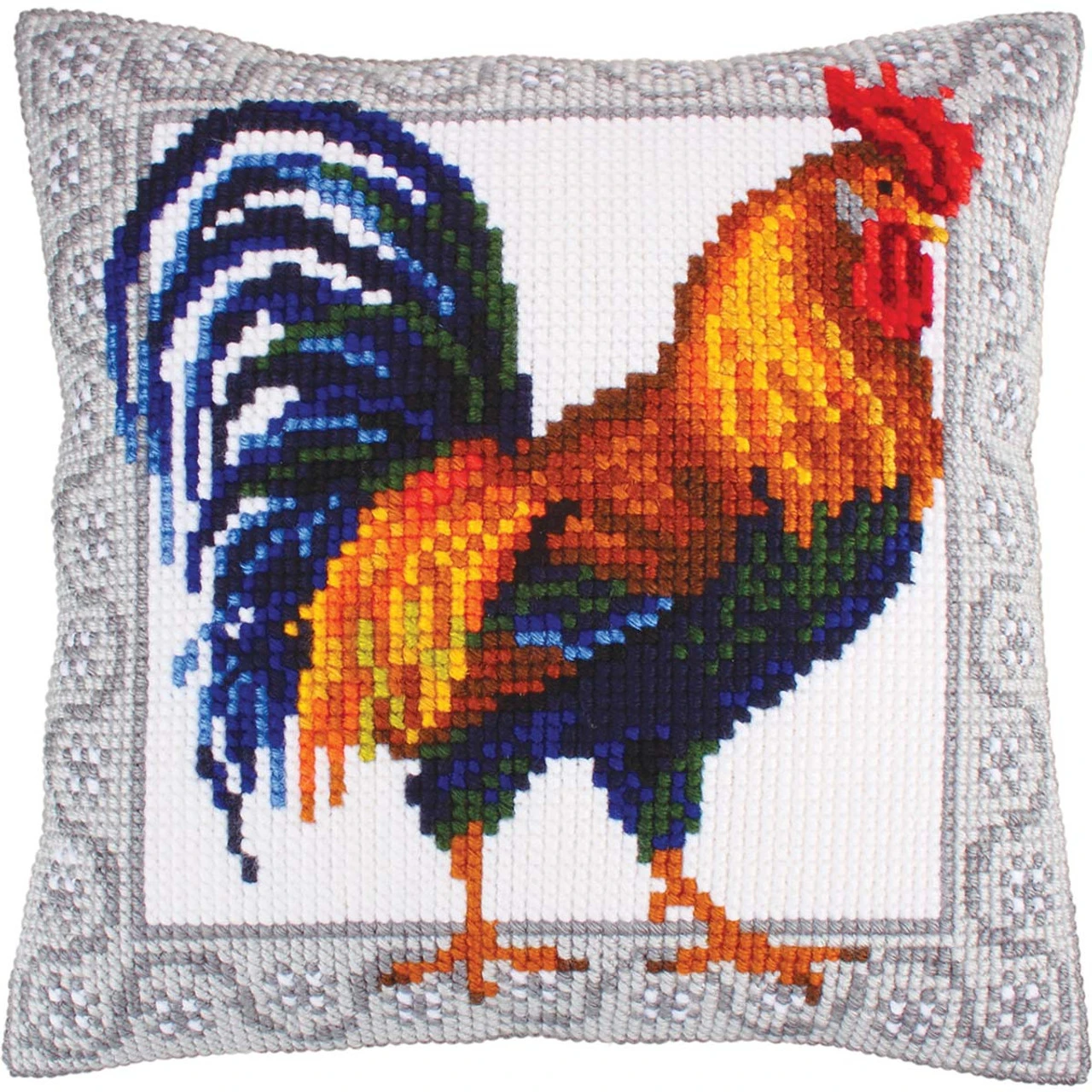 Collection D'Art Gallic Rooster Pillow Cover Needlepoint Kit 1 Collection D'Art Gallic Rooster Pillow Cover Needlepoint Kit