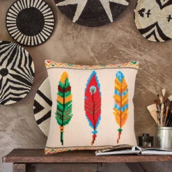 Collection D'Art Plumelets For Dreamcatcher Pillow Cover Needlepoint Kit -PremierCraft Sales Store 065364 3 98886.1693402838