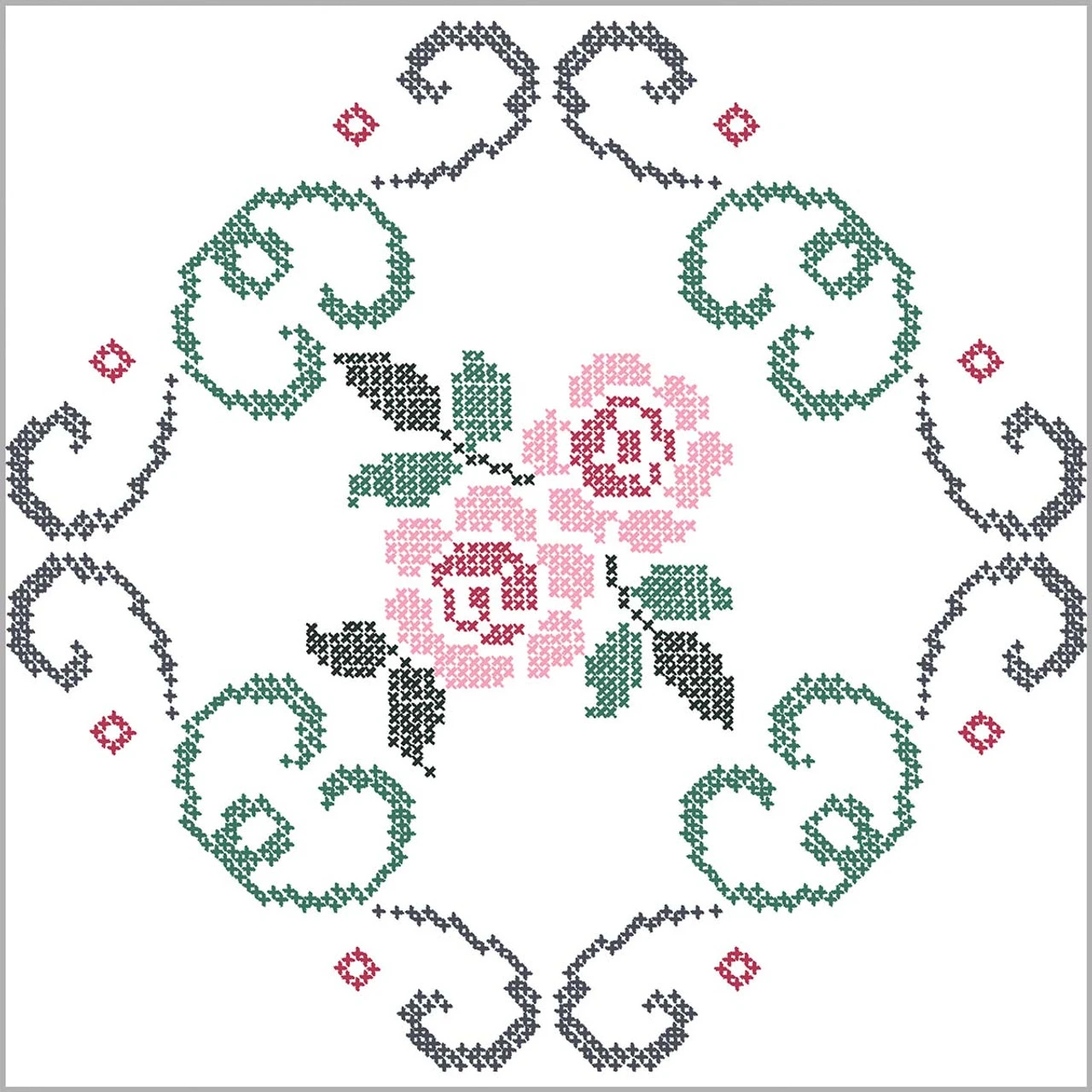 Herrschners Alexandra Quilt Blocks Stamped Cross-Stitch 2 Herrschners Alexandra Quilt Blocks Stamped Cross-Stitch - Image 2