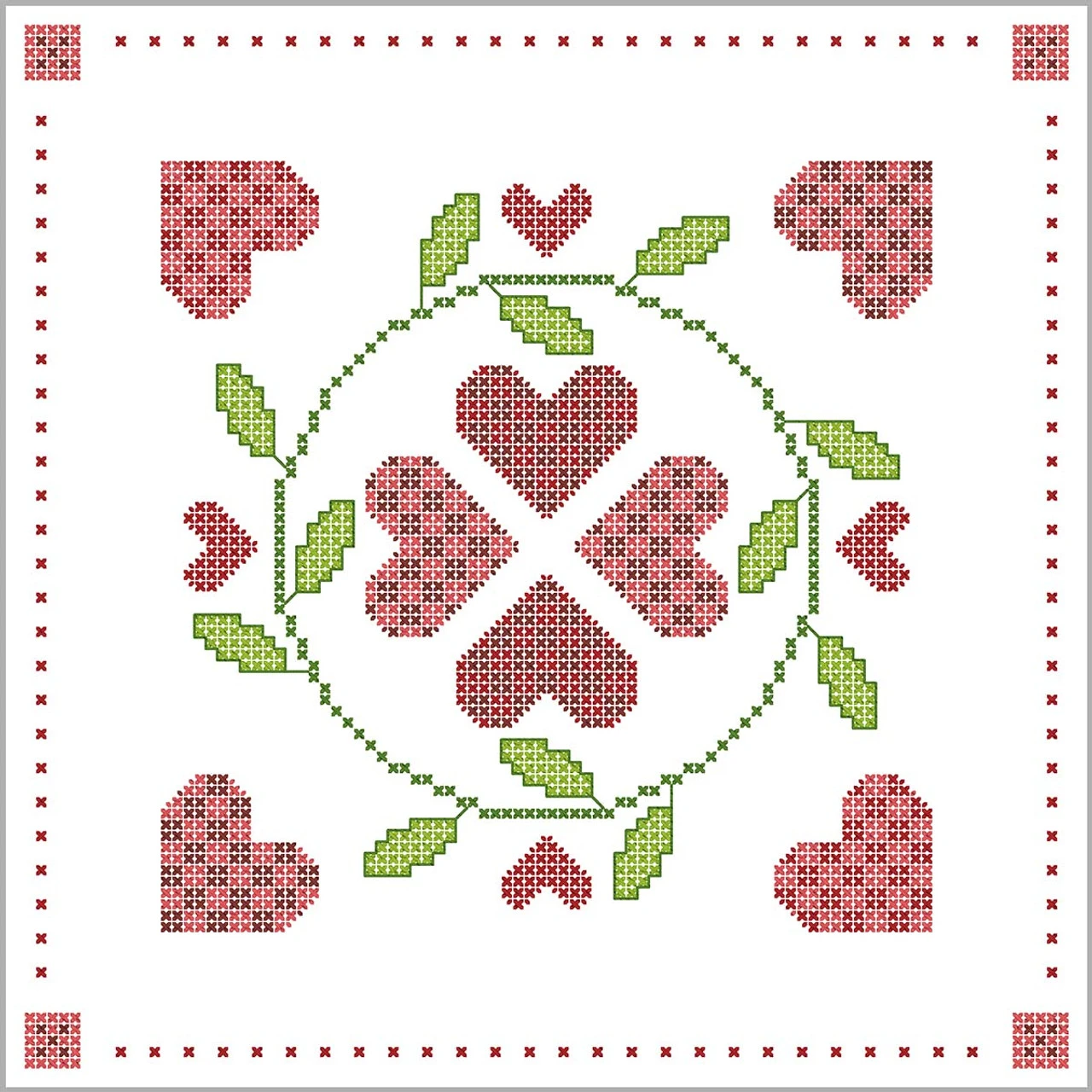 Herrschners Everlasting Love Quilt Blocks Stamped Cross-Stitch 2 Herrschners Everlasting Love Quilt Blocks Stamped Cross-Stitch - Image 2