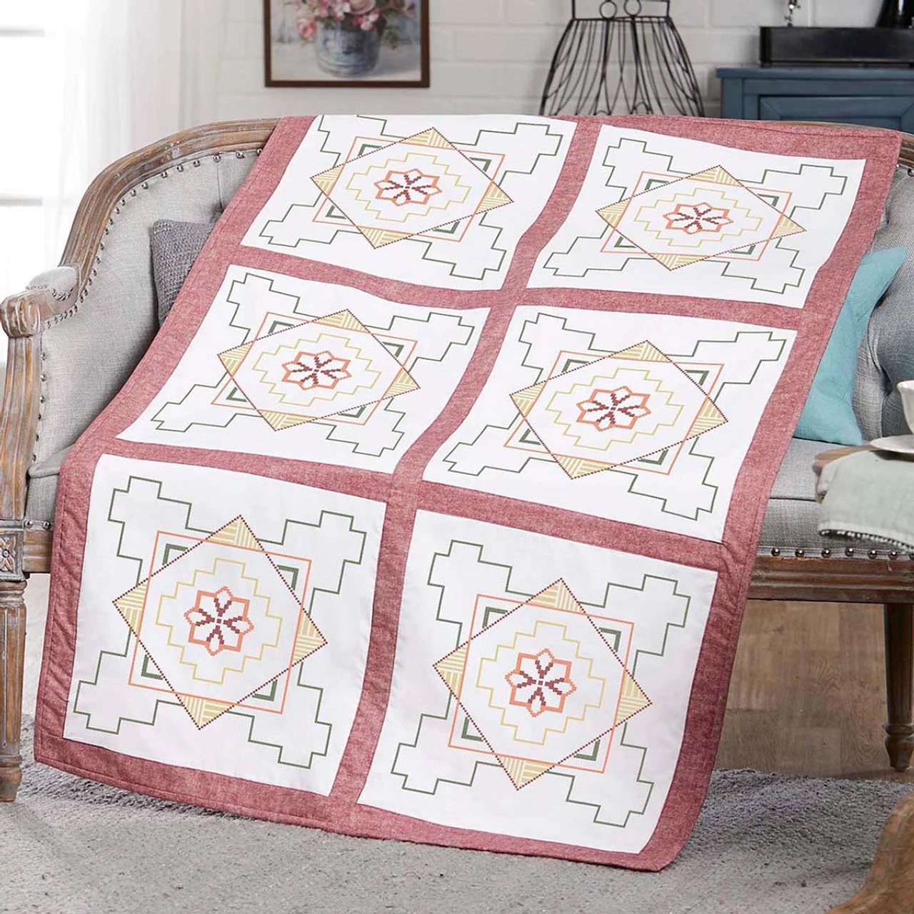 Herrschners Nora Quilt Blocks Stamped Cross-Stitch 1 Herrschners Nora Quilt Blocks Stamped Cross-Stitch