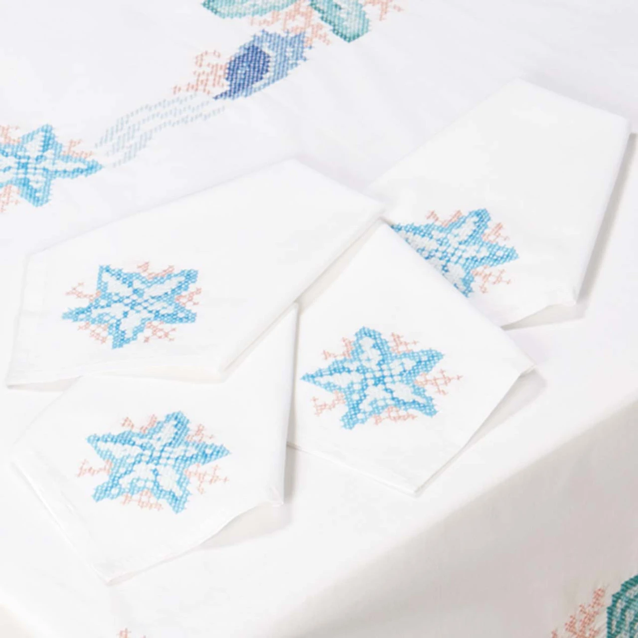Herrschners By The Sea Napkins Stamped Cross-Stitch 1 Herrschners By The Sea Napkins Stamped Cross-Stitch