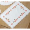 Nob Hill Pink Flowers 13 X 19" Doily Stamped Embroidery Kit