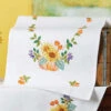 Craftways Pumpkins & Flowers Table Runner Stamped Embroidery Kit