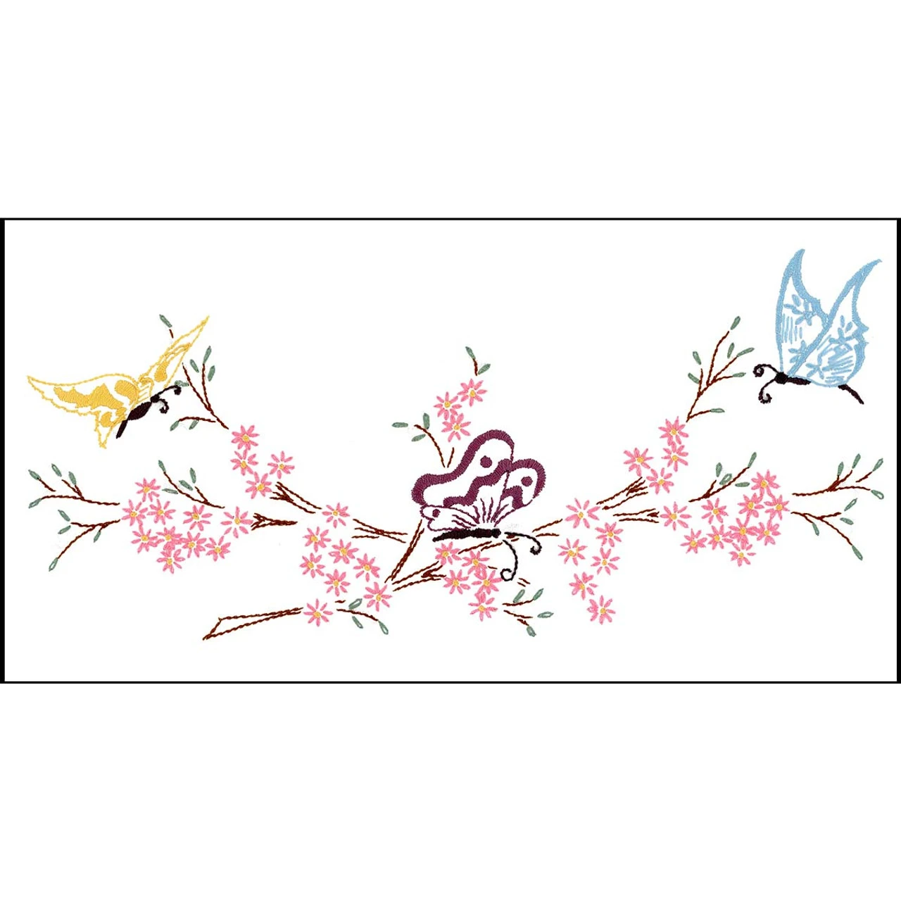 Herrschners Dorothy Pillowcase Pair Stamped Embroidery 2 Herrschners Dorothy Pillowcase Pair Stamped Embroidery - Image 2