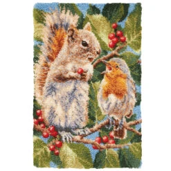 Herrschners Chatter In The Woods Latch Hook Kit