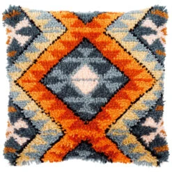 Vervaco Boho Ethnic Print Pillow Cover Latch Hook Kit