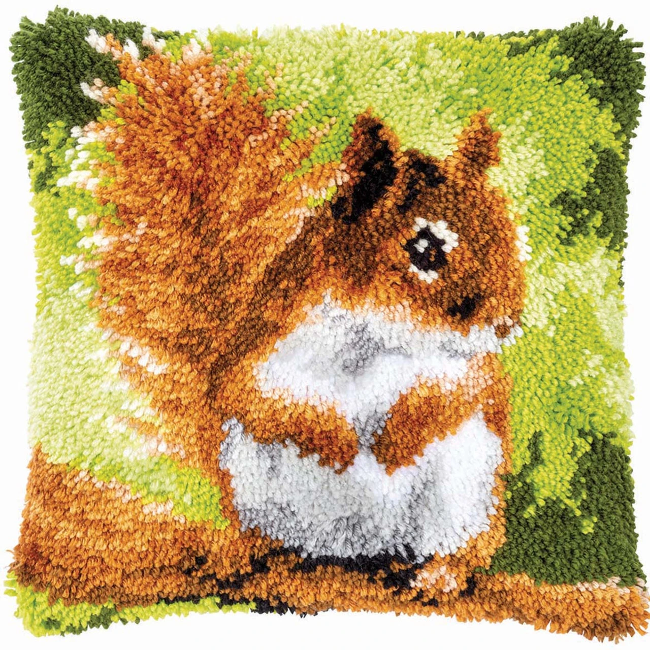 Vervaco Squirrel Pillow Cover Latch Hook Kit 1 Vervaco Squirrel Pillow Cover Latch Hook Kit