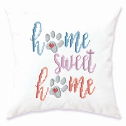 Herrschners Pet Home Pillow Cover Stamped Cross-Stitch Kit