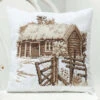 Craftways Log Cabin Pillow Cover I Stamped Cross-Stitch Kit