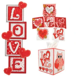 Herrschners Hearts & Love Set Plastic Canvas