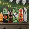 Herrschners Halloween Mantel Sitters Plastic Canvas Kit