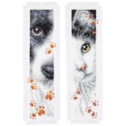 Vervaco Dog And Cat Bookmarks Counted Cross-Stitch Kit