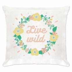 Herrschners Live Wild Pillow Cover Counted Cross-Stitch Kit
