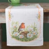 Vervaco Daisies & Robin Table Runner Counted Cross-Stitch Kit