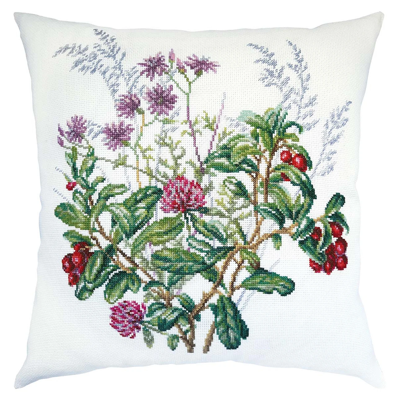 Vervaco Forest Bouquet Pillow Cover Counted Cross-Stitch Kit 1 Vervaco Forest Bouquet Pillow Cover Counted Cross-Stitch Kit