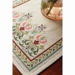 Avlea Folk Embroidery Arcadian Peony Table Runner Counted Cross-Stitch Kit