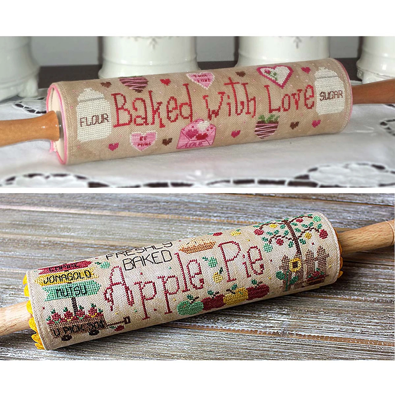 New York Dreamer Freshly Baked Apple Pie & Baked With Love Set Counted Cross-Stitch Chart 1 New York Dreamer Freshly Baked Apple Pie & Baked With Love Set Counted Cross-Stitch Chart