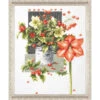LanArte Stunning Blooms On Evenweave Counted Cross-Stitch Kit