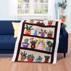Herrschners Shelf Garden Crochet Afghan Kit