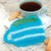 Red Heart Coffee Mug Scrubby Knit Kit