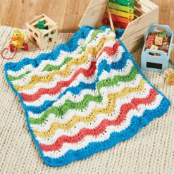Herrschners Rainbow Waves Blanket Crochet Kit
