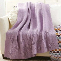 Herrschners Spring Blossom Knit Afghan Kit