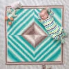 Lion Brand Four Square Baby Afghan Knit Kit