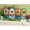 Herrschners Four Seasons Birdhouse Mantel Sitter Plastic Canvas Kit