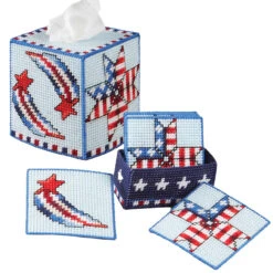 Herrschners Stars & Stripes Set Plastic Canvas