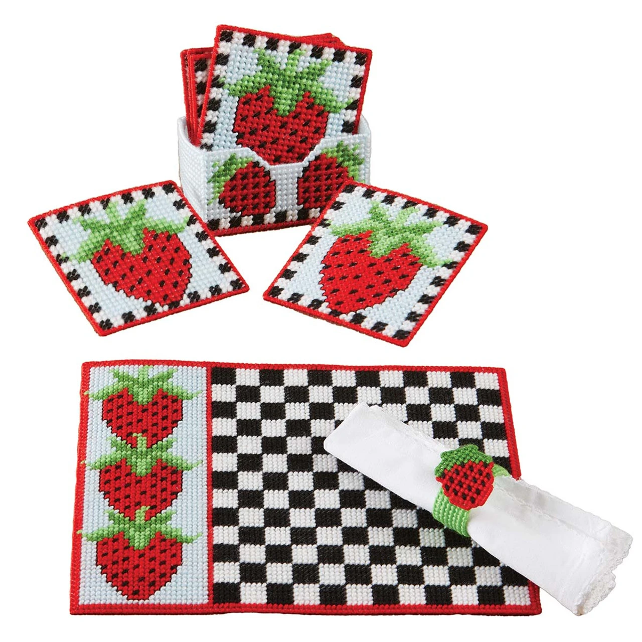 Herrschners Strawberry Patch Set Plastic Canvas 1 Herrschners Strawberry Patch Set Plastic Canvas