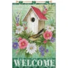 Design Works Welcome White Birdhouse-June Banner Felt & Sequin Kit