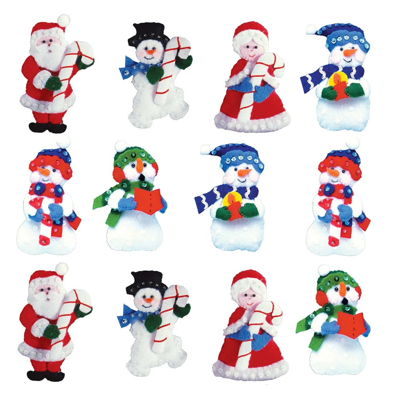 Design Works Candy Cane Christmas Felt & Sequin Kit 1 Design Works Candy Cane Christmas Felt & Sequin Kit