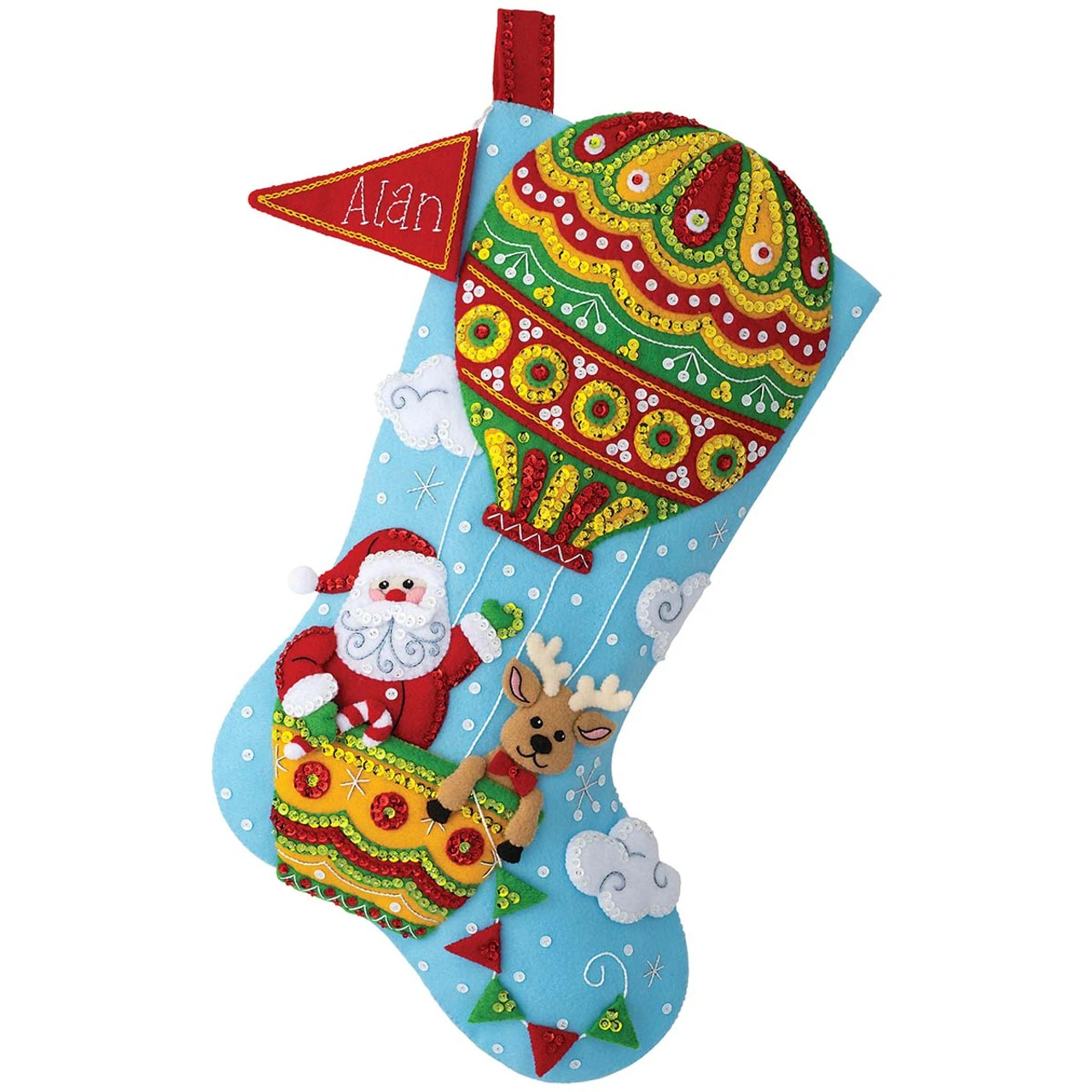 Bucilla Santa's Balloon Ride Stocking Kit 1 Bucilla Santa's Balloon Ride Stocking Kit