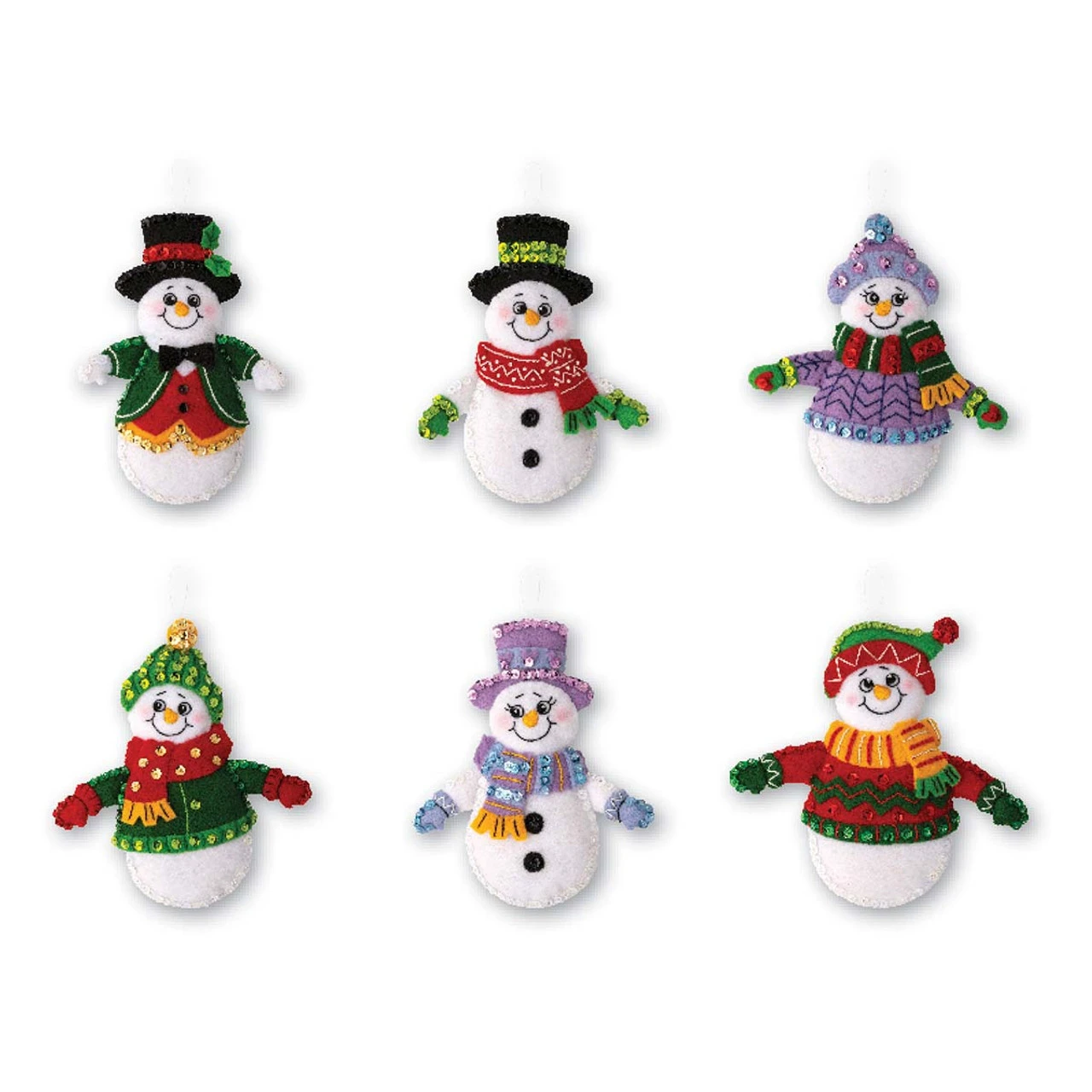 Bucilla Snow Much Fun Felt & Sequin Kit 1 Bucilla Snow Much Fun Felt & Sequin Kit