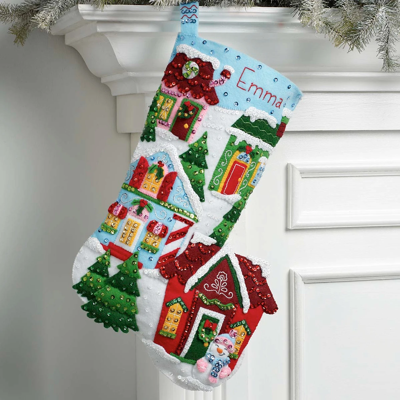 Bucilla Christmas Town Stocking Kit 2 Bucilla Christmas Town Stocking Kit - Image 2