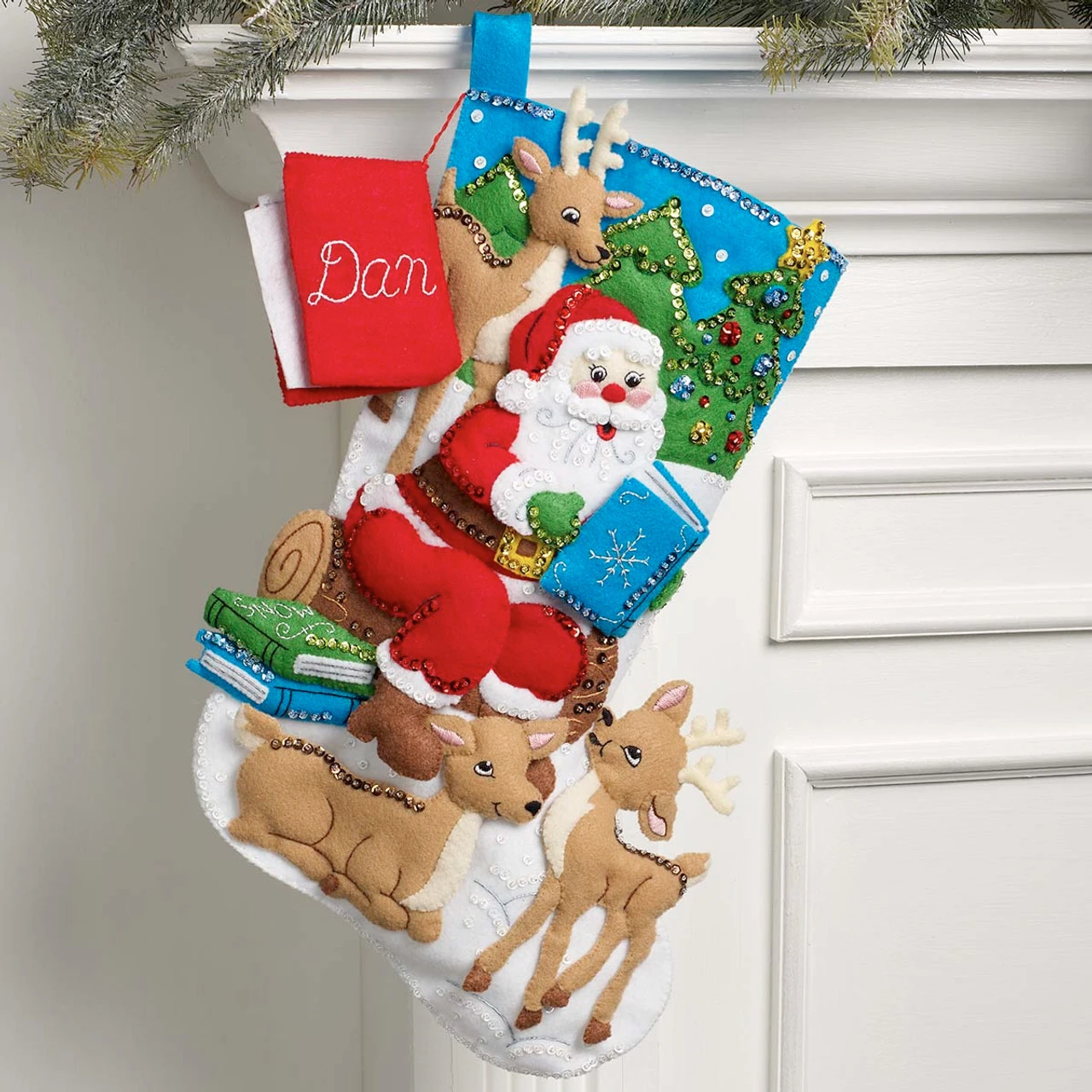 Bucilla Story Time Santa Stocking Kit 2 Bucilla Story Time Santa Stocking Kit - Image 2