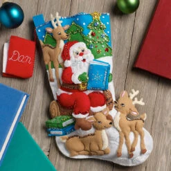 Bucilla Story Time Santa Stocking Kit 5 Bucilla Story Time Santa Stocking Kit -PremierCraft Sales Store 500320 3 90808.1693456990