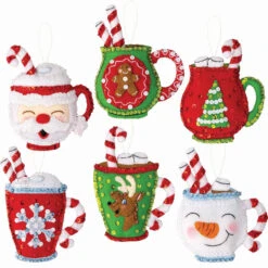 Bucilla Cozy Christmas Felt & Sequin Kit