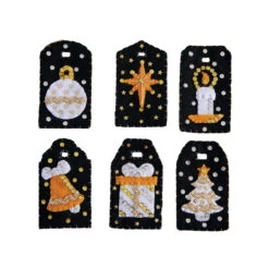 Felt Street Christmas Charm Gift Tags Felt & Sequin Kit