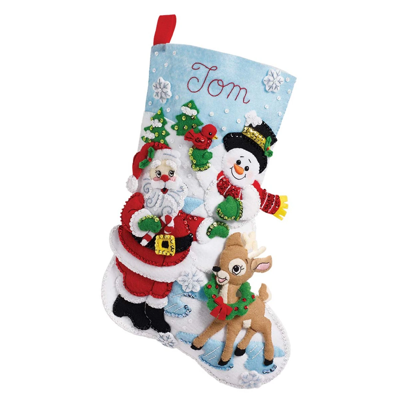 Bucilla Santa's Gathering Stocking Kit 1 Bucilla Santa's Gathering Stocking Kit