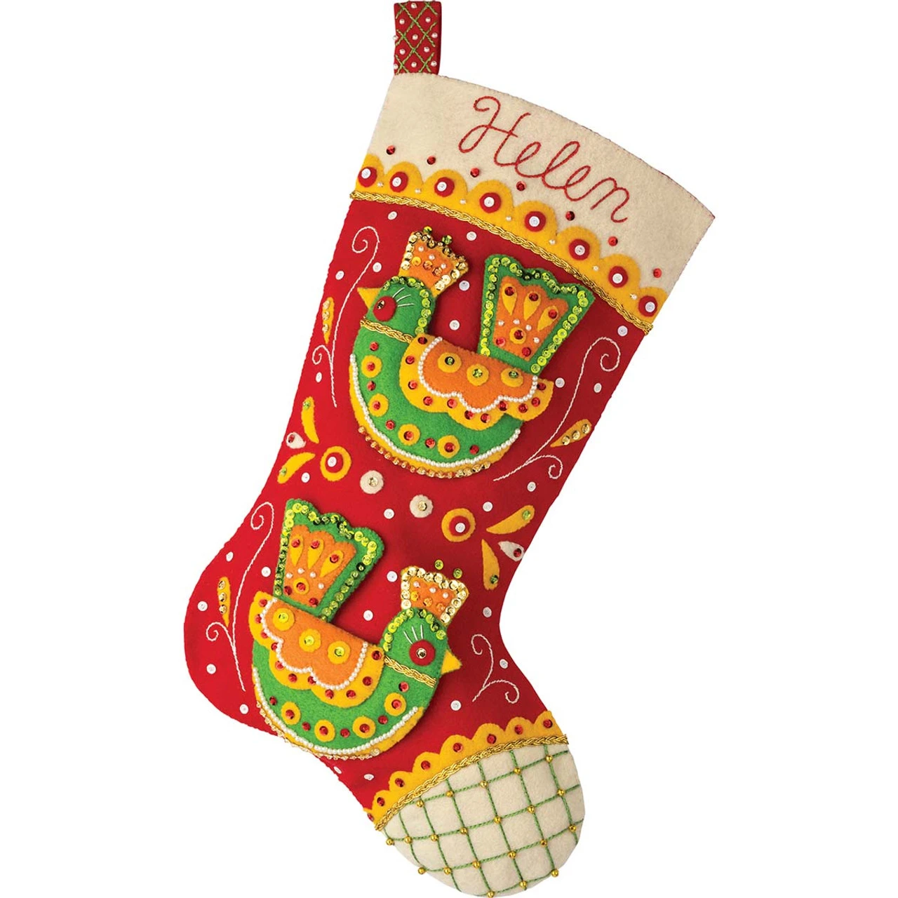 Bucilla Festive Birds Stocking Kit 1 Bucilla Festive Birds Stocking Kit