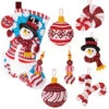 Bucilla Peppermint Snowman, Set Of 2 Felt & Sequin Kit